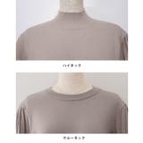 シンプルながら表情豊かに着映える!ハイネックプリーツ袖ニットトップス | aquagarage | 詳細画像23