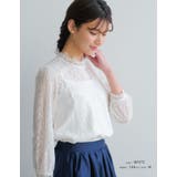 透け感が大人女性の魅力を引き出す!繊細な花レーストップス×インナーキャミセット | aquagarage | 詳細画像12