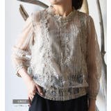 透け感が大人女性の魅力を引き出す!繊細な花レーストップス×インナーキャミセット | aquagarage | 詳細画像22