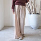 アイボリー | リラクシーな中にも洗練さを演出してくれる!セルフカットベロアリブパンツ | aquagarage