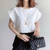 くるっと大き目に折り返した袖が目を引くデザイン!フレンチスリーブカットソー | aquagarage | 詳細画像2