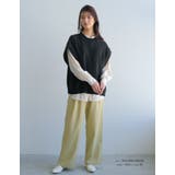 楽ちんなのにしっかりきちんと感。フロントタック入りワイドパンツ | aquagarage | 詳細画像19