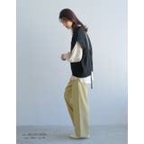 楽ちんなのにしっかりきちんと感。フロントタック入りワイドパンツ | aquagarage | 詳細画像20