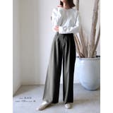 楽ちんなのにしっかりきちんと感。フロントタック入りワイドパンツ | aquagarage | 詳細画像25