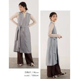縦長効果でスタイルアップを演出!リネンライク素材のロングジレ | aquagarage | 詳細画像19