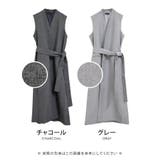 縦長効果でスタイルアップを演出!リネンライク素材のロングジレ | aquagarage | 詳細画像3