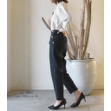 ゴールドボタンがスタイリッシュな雰囲気を演出！フロントボタンストレートパンツ | aquagarage | 詳細画像24 