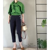 ゴールドボタンがスタイリッシュな雰囲気を演出！フロントボタンストレートパンツ | aquagarage | 詳細画像26 