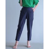 ネイビー | ゴールドボタンがスタイリッシュな雰囲気を演出！フロントボタンストレートパンツ | aquagarage