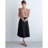 ブラック | 広がりすぎない大人っぽい美シルエット！リラクシーロングフレアスカート | aquagarage