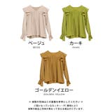 肩のフリルとキャンディースリーブが可愛い♪Vネックギャザーブラウス | aquagarage | 詳細画像3