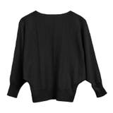 ブラック | 大人の抜け感を演出♪ストライプドルマンニット | aquagarage