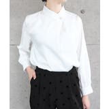 シンプルながら表情豊かに着映える!パールボタンブラウス | aquagarage | 詳細画像14