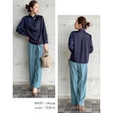 シンプルながら表情豊かに着映える!パールボタンブラウス | aquagarage | 詳細画像5