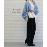 柔らかリブ編みでノンストレスな穿き心地!裾サイドボタンニットパンツ | aquagarage | 詳細画像14