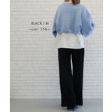 柔らかリブ編みでノンストレスな穿き心地!裾サイドボタンニットパンツ | aquagarage | 詳細画像15