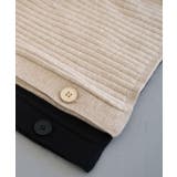 柔らかリブ編みでノンストレスな穿き心地!裾サイドボタンニットパンツ | aquagarage | 詳細画像3