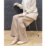 柔らかリブ編みでノンストレスな穿き心地!裾サイドボタンニットパンツ | aquagarage | 詳細画像8