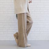 グレージュ | 柔らかリブ編みでノンストレスな穿き心地!裾サイドボタンニットパンツ | aquagarage