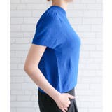 スカラップ仕上げの袖口が女性らしい柄編みサマーニットトップス | aquagarage | 詳細画像5