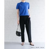 スカラップ仕上げの袖口が女性らしい柄編みサマーニットトップス | aquagarage | 詳細画像6