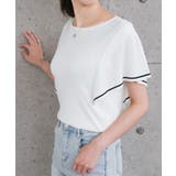 配色ラインフレアスリーブサマーニット | aquagarage | 詳細画像9 