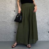 カーキ | スカート見えワイドパンツ レディース 春 夏 秋 M L | aquagarage