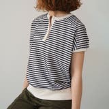 アイボリー | ヘンリーネック2wayトップス トップス Tシャツ 半袖 レディース | aquagarage