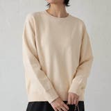 オフホワイト | スウェットライクニットボリュームスリーブトップス 春 秋 冬 | aquagarage