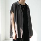 チャコール | 楊柳フレンチスリーブブラウス 春 夏 | aquagarage