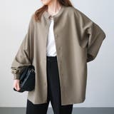 カーキ | ゆったりシルエットで大人カジュアルな着こなしに！ボリューム袖オーバーサイズブラウ… | aquagarage