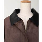 襟配色フェイクスエードジャケット 秋 冬 M | aquagarage | 詳細画像11