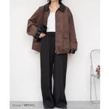 襟配色フェイクスエードジャケット 秋 冬 M | aquagarage | 詳細画像3