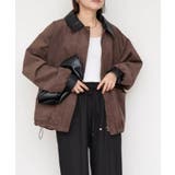 襟配色フェイクスエードジャケット 秋 冬 M | aquagarage | 詳細画像5