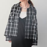 ブラック | シアーチェックオーバーサイズシャツ 春 夏 秋 M | aquagarage