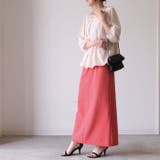 オレンジ | 裾のスリットデザインで足さばきも◎ハイウエストタイトスカート | aquagarage