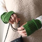 グリーン | 様々なコーディネートと相性抜群♪リブニットアームウォーマー | aquagarage