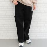 無地:ブラック | トレンドを着こなせるダメージストレートデニムパンツ | aquagarage