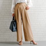 ベージュ | ロングシーズン使えるトレンドライクな1枚♪アシメタックパンツ | aquagarage