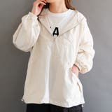 アイボリー | 軽快で動きやすく程よいオーバーシルエットのナイロンアノラックパーカー | aquagarage