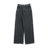 ブラック | 足長効果抜群!トレンドのセミワイドパンツ | aquagarage