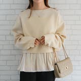 ライトベージュ | バルーンレイヤードトップス 春  秋  冬 M | aquagarage