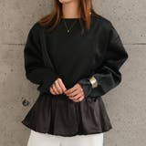 ブラック | バルーンレイヤードトップス 春  秋  冬 M | aquagarage