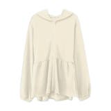 アイボリー | ダンボールニットペプラムパーカー | aquagarage