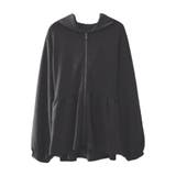 チャコール | ダンボールニットペプラムパーカー | aquagarage