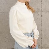 アイボリー | ボトルネックパフスリーブニットトップス 秋 冬 M  レディース | aquagarage