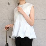 オフホワイト | バルーンペプラムフレンチトップス レディース 春 夏 秋 M | aquagarage