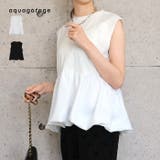 バルーンペプラムフレンチトップス レディース 春 夏 秋 M | aquagarage | 詳細画像1