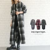 一枚でもレイヤードにも使いやすいチェックシャツワンピース | aquagarage | 詳細画像1