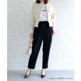 ゆるっとシルエットの梨地ウエストゴムテーパードパンツ | aquagarage | 詳細画像11